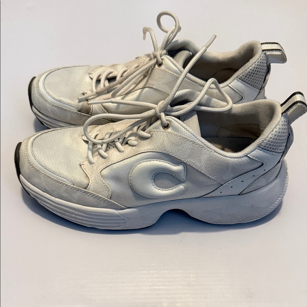 C275 Coach Tech Runner White Women's Sneakers in signature pattern - Picture 2 of 13